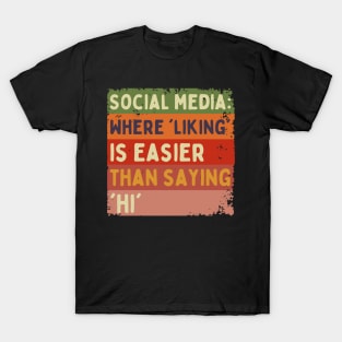 Sarcasm on Social Media - Truth with a Twist - Retro Style T-Shirt